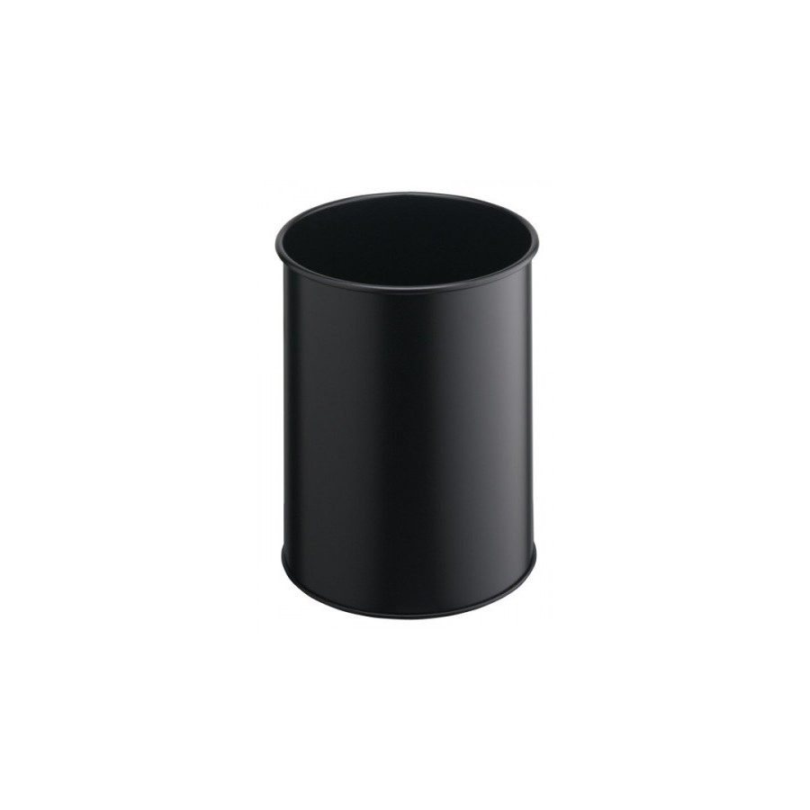 3486-PAPELERA METALICA DE 15L LISA COLOR NEGRO DURABLE 3301-01