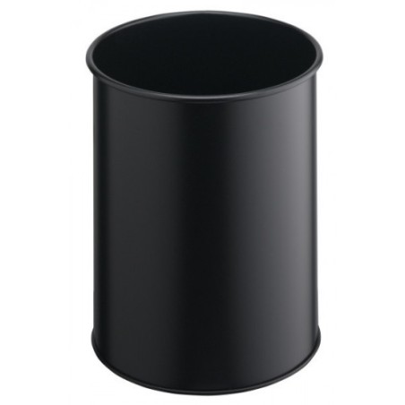 3486-PAPELERA METALICA DE 15L LISA COLOR NEGRO DURABLE 3301-01