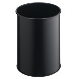 3486-PAPELERA METALICA DE 15L LISA COLOR NEGRO DURABLE 3301-01