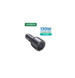 34919-Ugreen 130W 3-Port Fast Car Char gray Auriculares, Ordenador portatil, Telefono movil, Portatil, Bateria portatil,