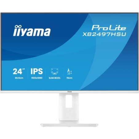 35495-MONITOR IIYAMA PANTALLA PARA PC 60,5 CM (23,8") 1920 X 1080 PIXELES FULL HD LED PANEL IPS COLOR BLANCO AJUSTABLE H
