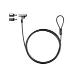 35599-TooQ Cable de Seguridad Tipo NANO con Llave para Portatiles 1.5 metros, Gris Oscuro