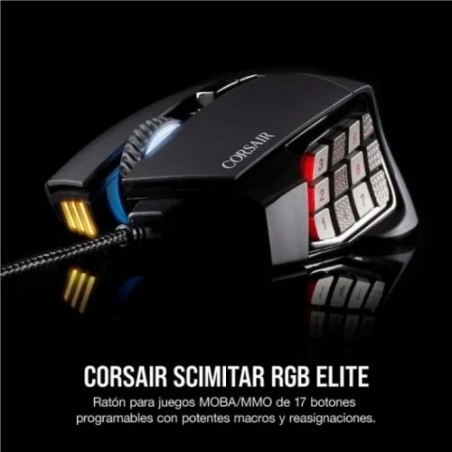 35676-RATON CORSAIR GAMING SCIMITAR ELITE WIRELESS NEGRO CH-9314311-EU