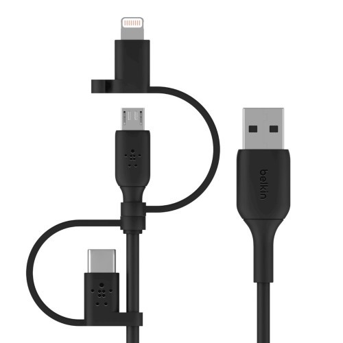 35955-Belkin BOOST CHARGE cable USB 1 m USB A USB C/Micro-USB B/Lightning Negro