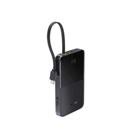 36011-OS-BASEUS ENERFILL FC51 BIPOW2 PRO DIGITAL DISPLAY POWER BANK WITH BUILT-IN CABLE 10000MAH 22.5W COSMIC BLACK