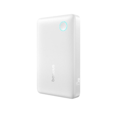 36017-OS-BASEUS ENERFILL FP11 POWER BANK 10000MAH 15W MOON WHITE (INCLUDES SIMPLE TYPE-C TO TYPE-C CABLE 20V/3A 30CM WHI