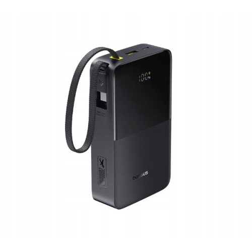 36027-OS-BASEUS ENERFILL FC51 BIPOW2 PRO DIGITAL DISPLAY POWER BANK WITH BUILT-IN CABLE 20000MAH 22.5W COSMIC BLACK