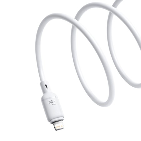 36049-OS-BASEUS SILKY SERIES FAST CHARGING CABLE TYPE-C TO IP 20W 1M MOON WHITE