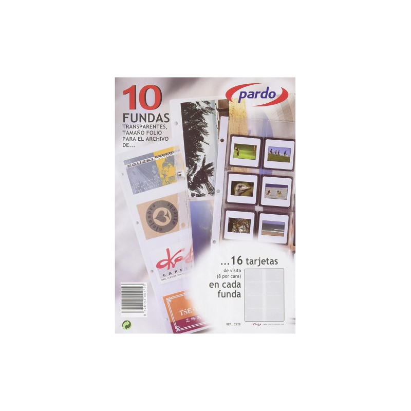 3619-RECAMBIO DE 10 FUNDAS CON 16 TARJETAS POR FUNDA PARDO 212800