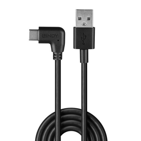 36274-Lindy 32000 cable USB USB 2.0 0,5 m USB A USB C Negro