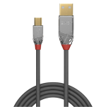 36452-Lindy 36633 cable USB USB 2.0 3 m USB A Mini-USB B Gris