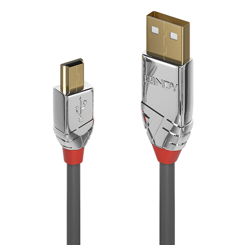 36455-Lindy 36635 cable USB USB 2.0 7,5 m USB A Mini-USB B Gris