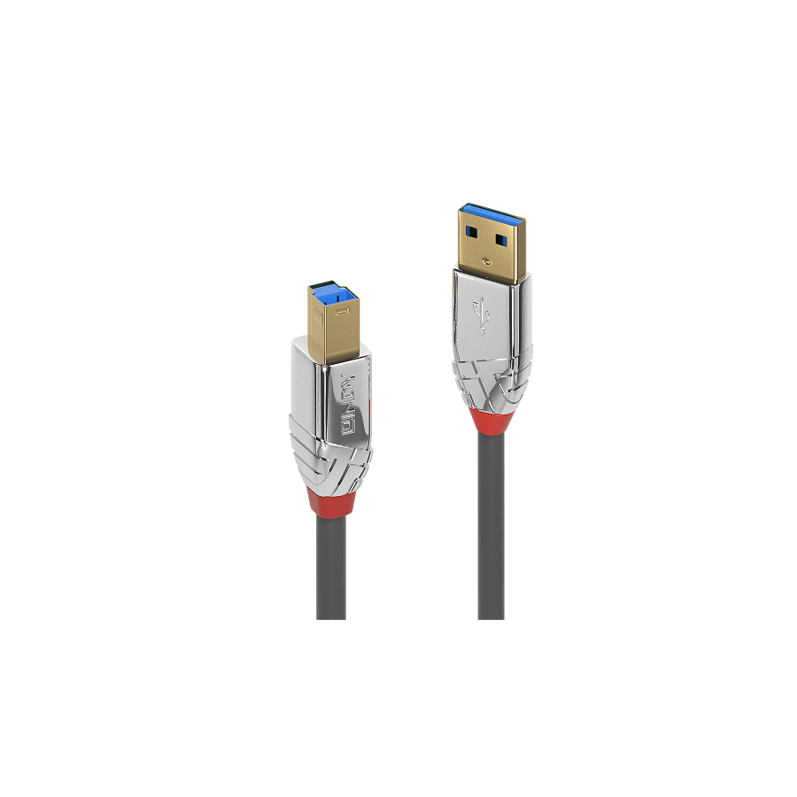 36485-Lindy 36663 cable USB USB 3.2 Gen 1 (3.1 Gen 1) 3 m USB A USB B Gris