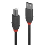 36511-Lindy 36677 cable USB USB 2.0 10 m USB A USB B Negro, Gris, Rojo