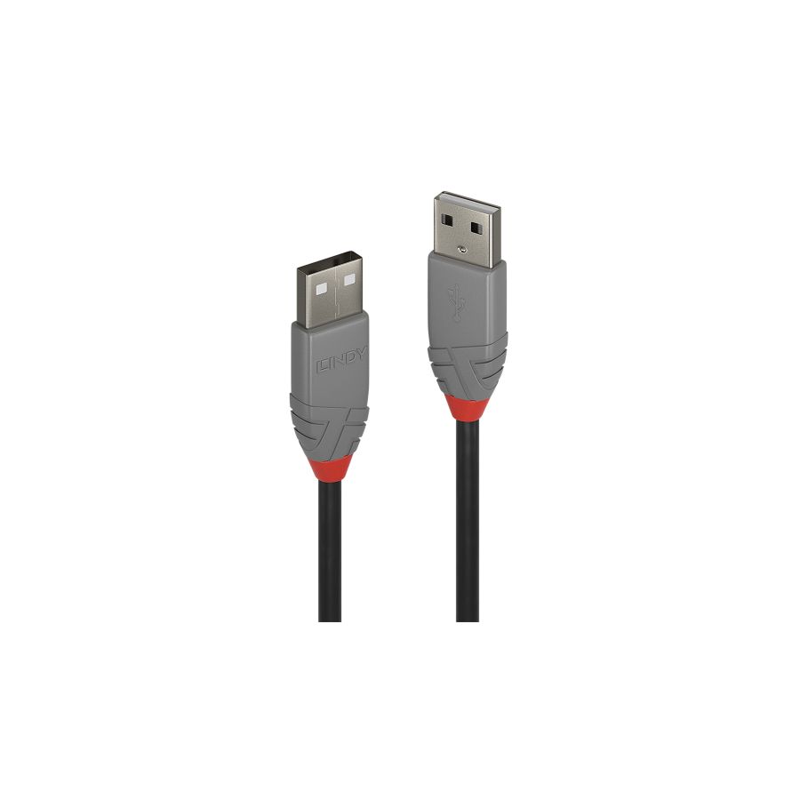 36525-Lindy 36691 cable USB USB 2.0 0,5 m USB A Negro, Gris