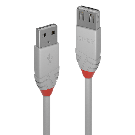 36547-Lindy 36710 cable USB USB 2.0 0,2 m USB A Gris