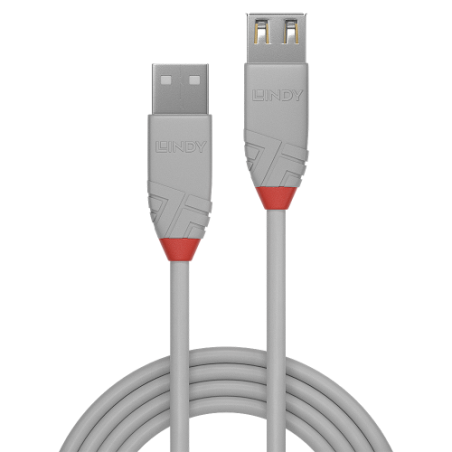 36554-Lindy 36713 cable USB USB 2.0 2 m USB A Gris