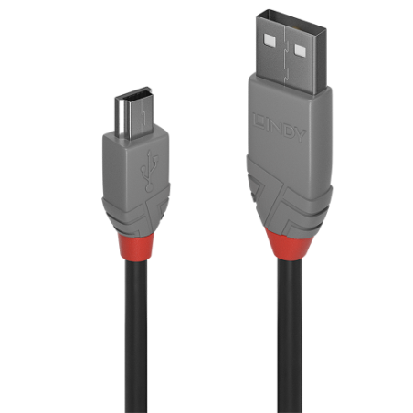 36559-Lindy 36720 cable USB USB 2.0 0,2 m USB A Mini-USB B Negro