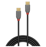 36632-Lindy 36871 cable USB USB 2.0 1 m USB C Negro, Gris