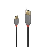 36643-Lindy 36888 cable USB USB 2.0 3 m USB A USB C Negro, Gris