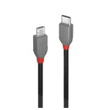 36649-Lindy 36892 cable USB USB 2.0 2 m USB C Micro-USB B Negro, Gris
