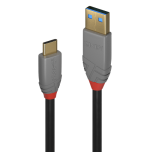 36667-Lindy 36910 cable USB 0,5 m USB C USB A Negro, Gris