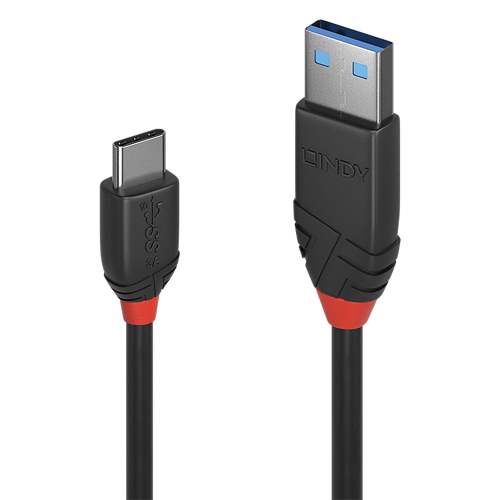 36677-Lindy 36915 cable USB USB 3.2 Gen 1 (3.1 Gen 1) 0,5 m USB A USB C Negro
