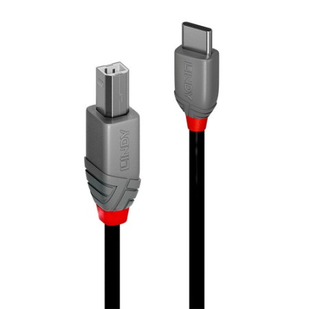 36701-Lindy 36940 cable USB USB 2.0 0,5 m USB C USB B Negro