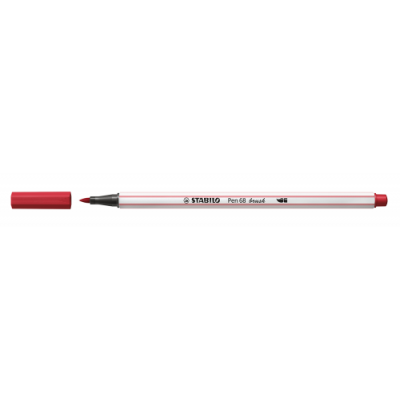 ROTULADOR PUNTA FIBRA PINCEL PEN 68 BRUSH ROJO OSCURO STABILO 568 50