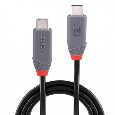 36720-Lindy 36957 cable USB USB4 Gen 3x2 1,5 m USB C Negro