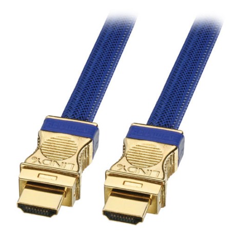 36761-Lindy 0.5m Gold HDMI Cable cable HDMI 0,5 m HDMI tipo A (Estandar) Azul