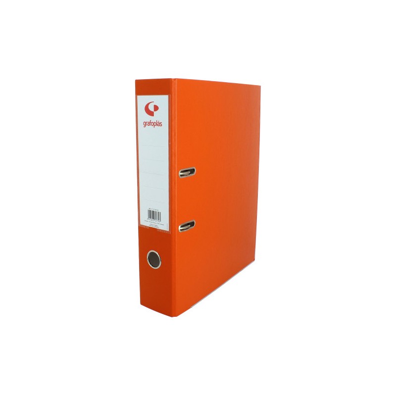 3677-ARCHIVADOR PALANCA 65 COLOR NARANJA FOLIO LOMO ANCHO 290X350X75 GRAFOPLAS 17279552