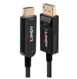 36837-Lindy 38490 adaptador de cable de video 10 m DisplayPort HDMI tipo A (Estandar) Negro