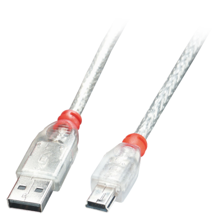 36978-Lindy 41785 cable USB USB 2.0 5 m USB A Mini-USB B Transparente