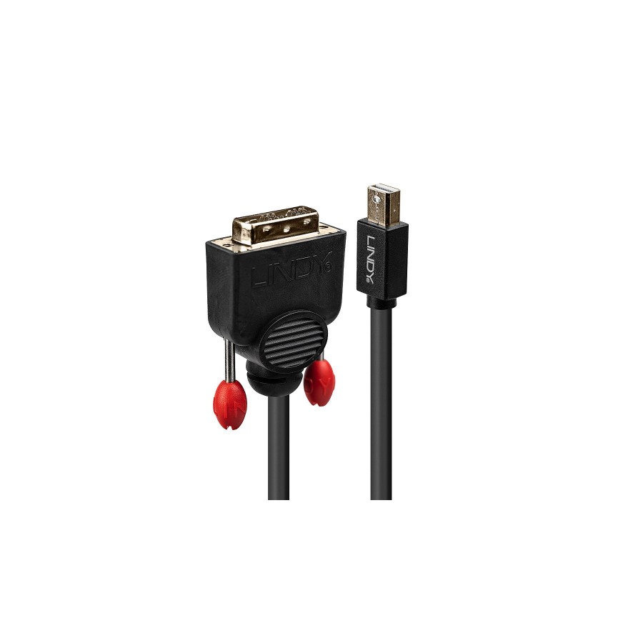 37001-Lindy 41953 adaptador de cable de video 3 m Mini DisplayPort DVI-D Negro