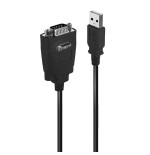 37004-Lindy 42845 cable de serie Negro 1 m