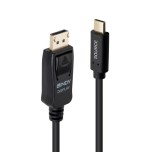 37045-Lindy 43502 adaptador de cable de video 3 m USB Tipo C DisplayPort Negro