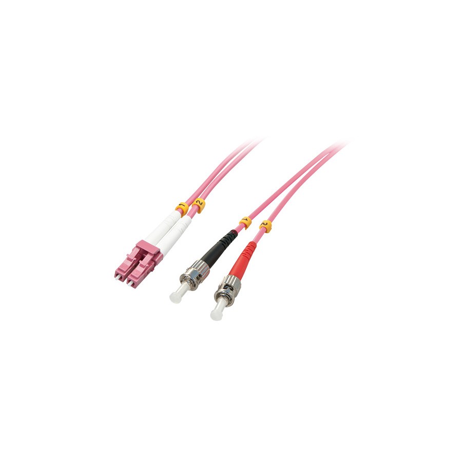 37142-Lindy 46350 Cable de fibra optica e InfiniBand 1 m LC ST Rosa