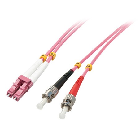 37142-Lindy 46350 Cable de fibra optica e InfiniBand 1 m LC ST Rosa