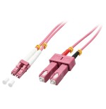 37151-Lindy 46363 Cable de fibra optica e InfiniBand 5 m LC SC Rosa