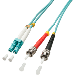 37171-Lindy 3.0m OM3 LC - ST Duplex Cable de fibra optica e InfiniBand 3 m Turquesa