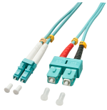 37182-Lindy 20m OM3 LC - SC Duplex Cable de fibra optica e InfiniBand Turquesa