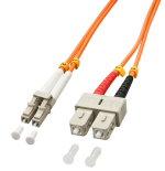 37206-Lindy 5.0m OM2 LC - SC Duplex Cable de fibra optica e InfiniBand 5 m Naranja