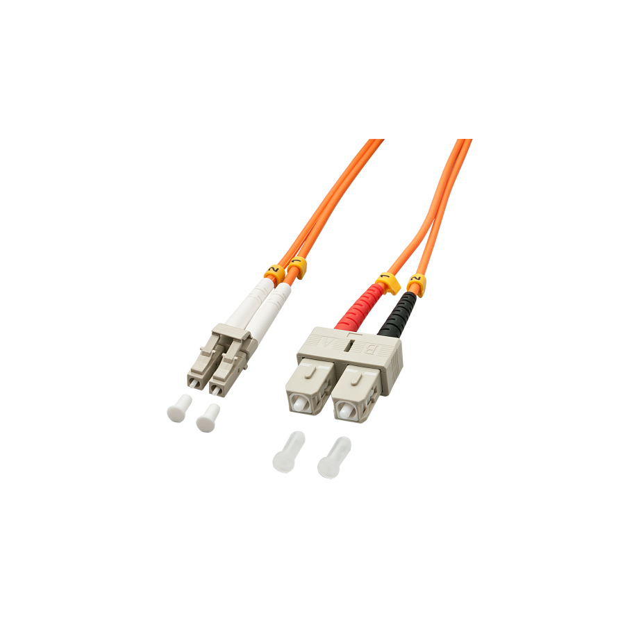 37207-Lindy 10m OM2 LC - SC Duplex Cable de fibra optica e InfiniBand Naranja
