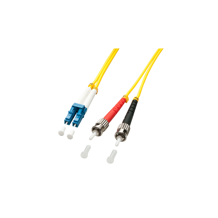 37568-Lindy 5.0m OS2 LC - ST Duplex Cable de fibra optica e InfiniBand 5 m Amarillo