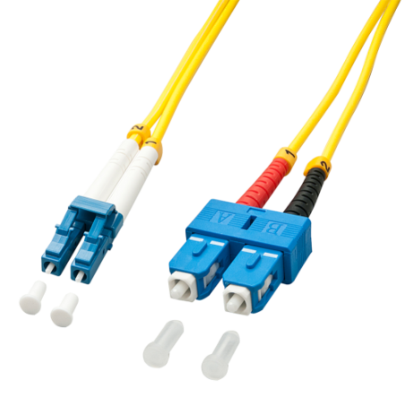 37573-Lindy 47474 Cable de fibra optica e InfiniBand 10 m LC SC Amarillo