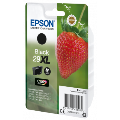 Epson Strawberry Singlepack Black 29XL Claria Home Ink