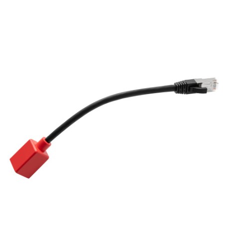 38307-Lindy 60189 cable de red Negro, Rojo 0,2 m Cat6a
