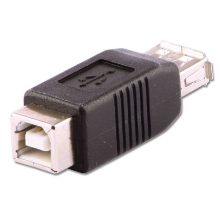 38323-Lindy 71228 cambiador de genero para cable USB A USB B Negro