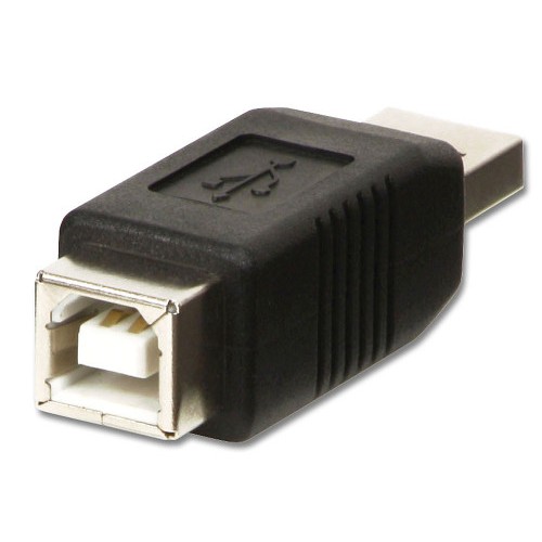 38325-Lindy 71231 cambiador de genero para cable USB A USB B Negro